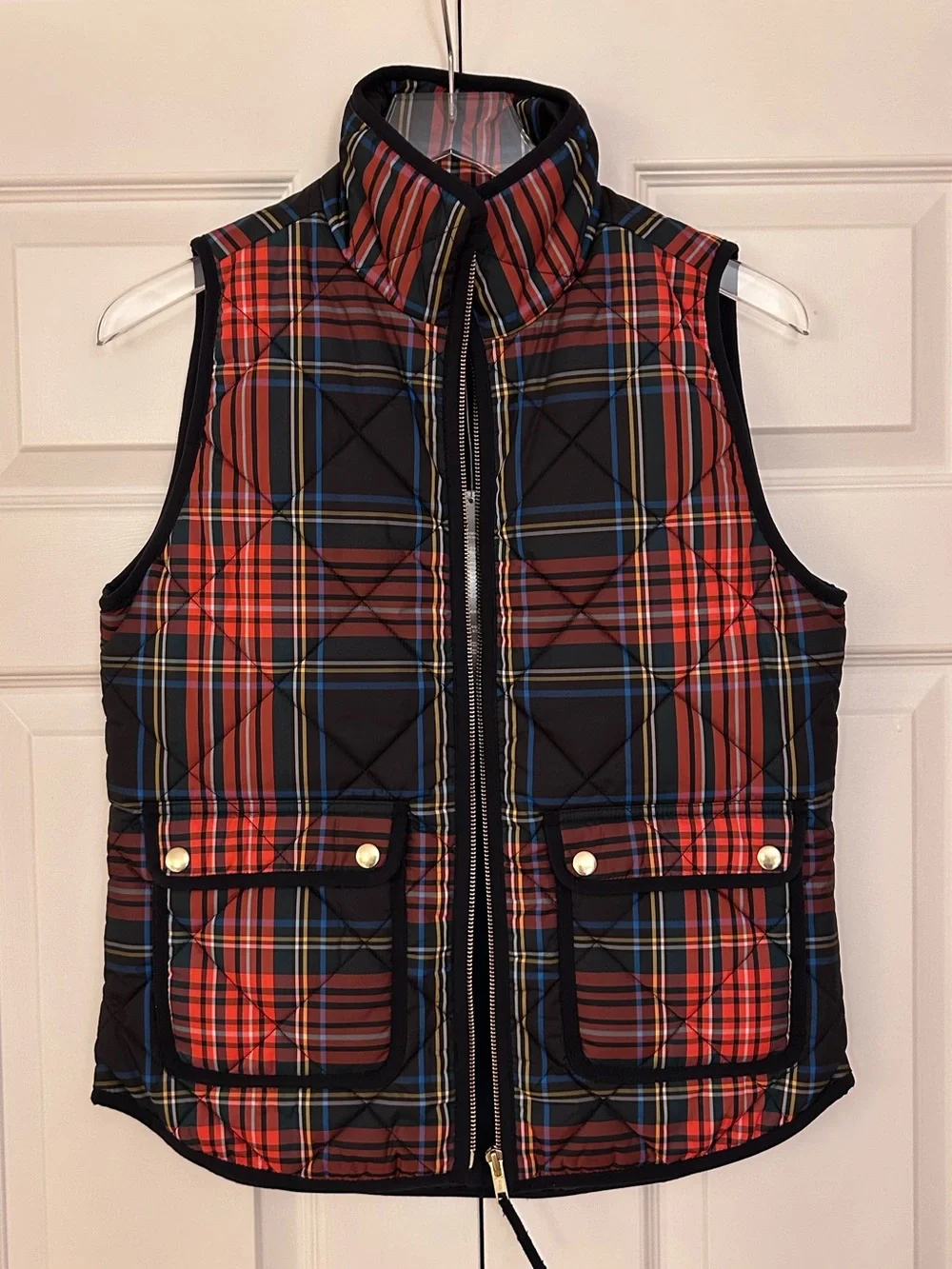 J. Crew Excursion Puffer Vest in Stewart Plaid NWT